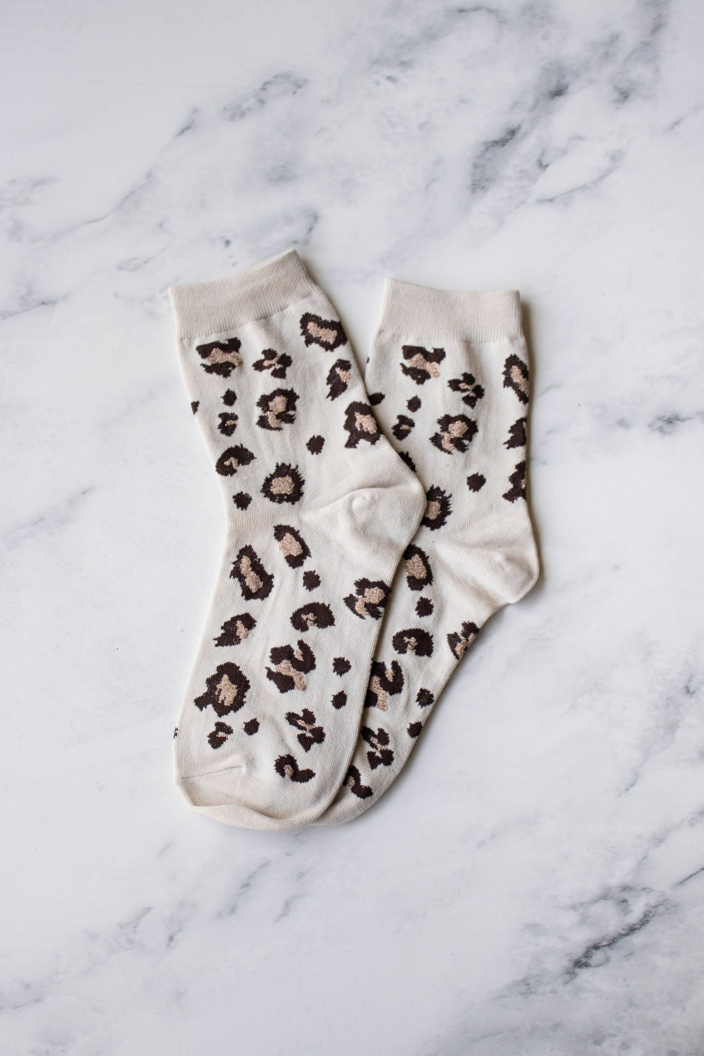 Leopard Casual Socks | Beige