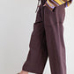 Wide Leg Twill Pants | Espresso | Extended