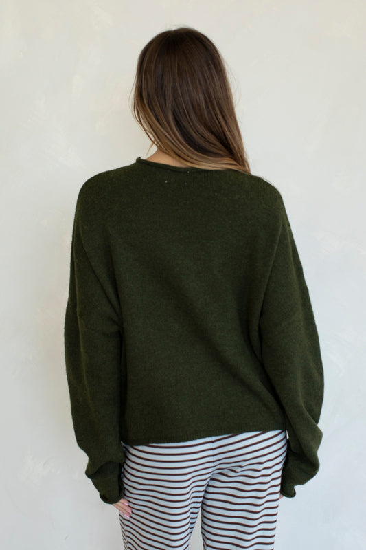 Piper Pullover Sweater | Olive