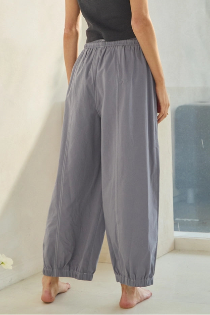 Contrast Stitching Pants | Denim | Extended