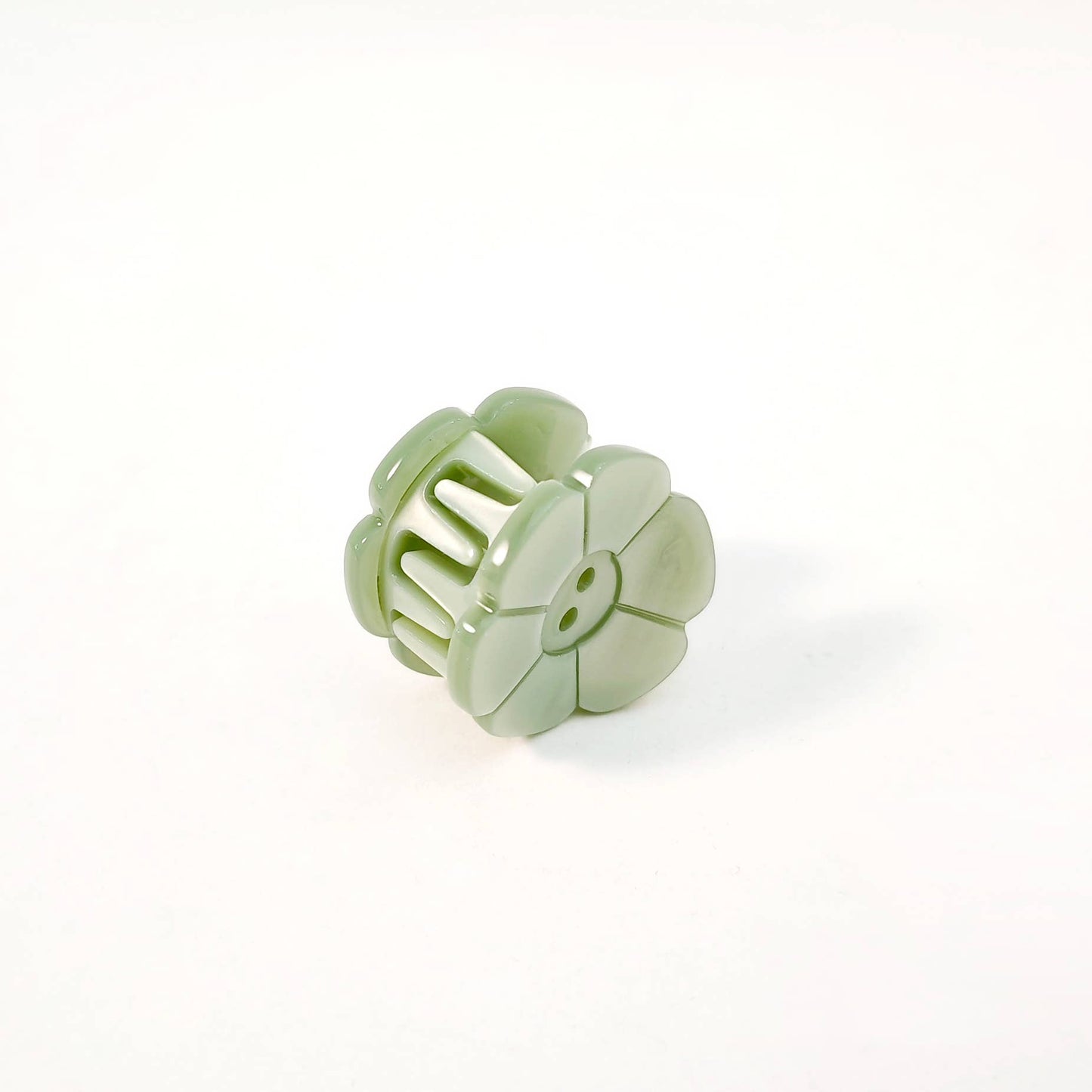 Flower Button Hair Claw | Mint