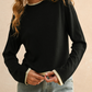 Faux Layers Sweater | Black