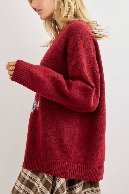 Tis The Ski-son Duck Sweater