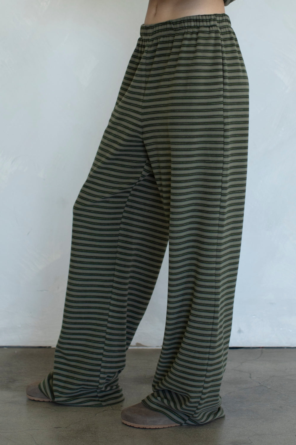 Morgan Stripe Lounge Pants | Olive