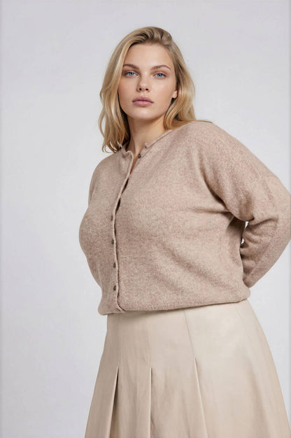 Piper Cardigan | Light Mocha | Extended