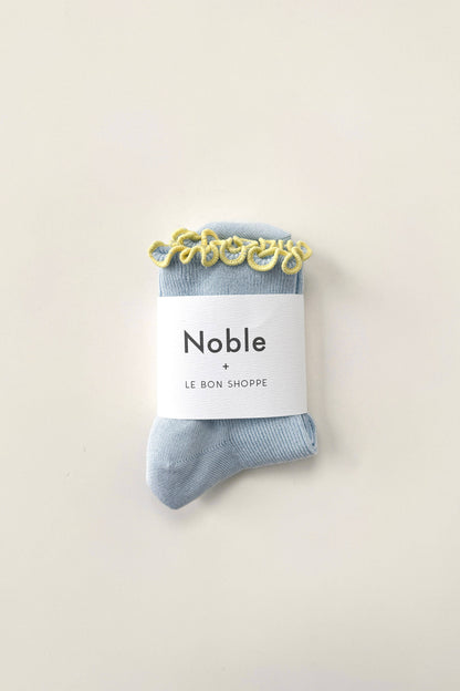 The Petite Ruffled Socks | Baby Blue