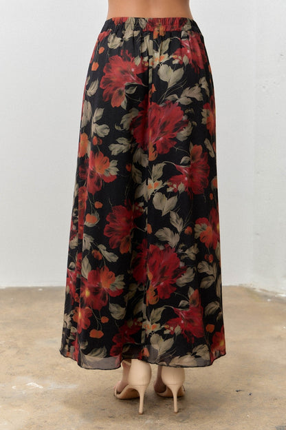 Midnight Blooms Maxi Skirt | Extended