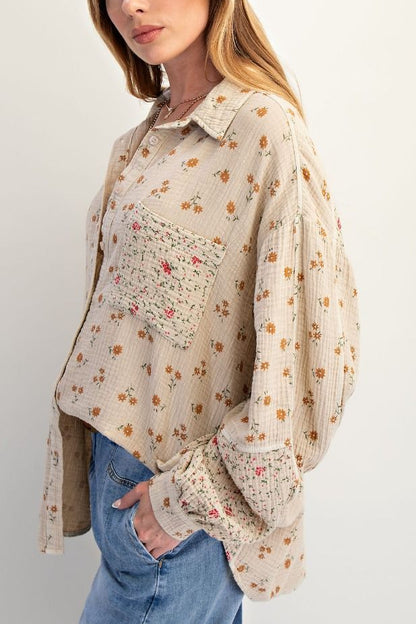 Florals For Spring Oversized Top | Extended