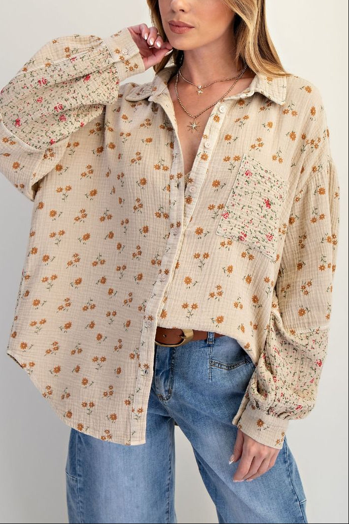 Florals For Spring Oversized Top | Extended