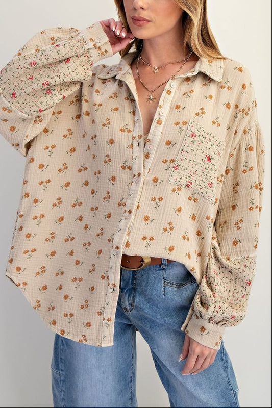 Florals For Spring Oversized Top | Extended