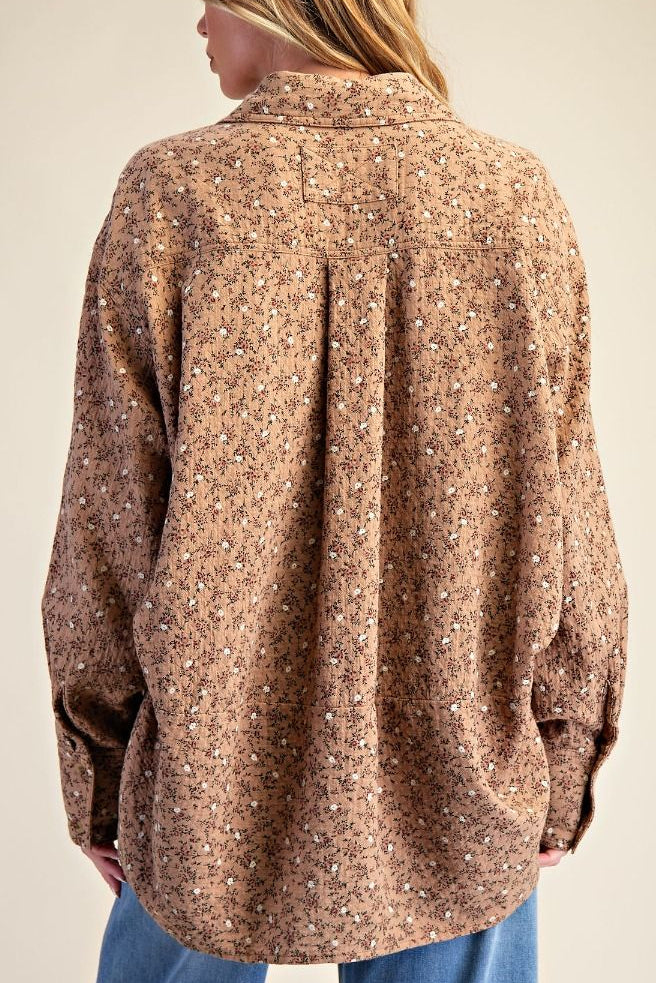 Floral Oversized Button Up | Extended