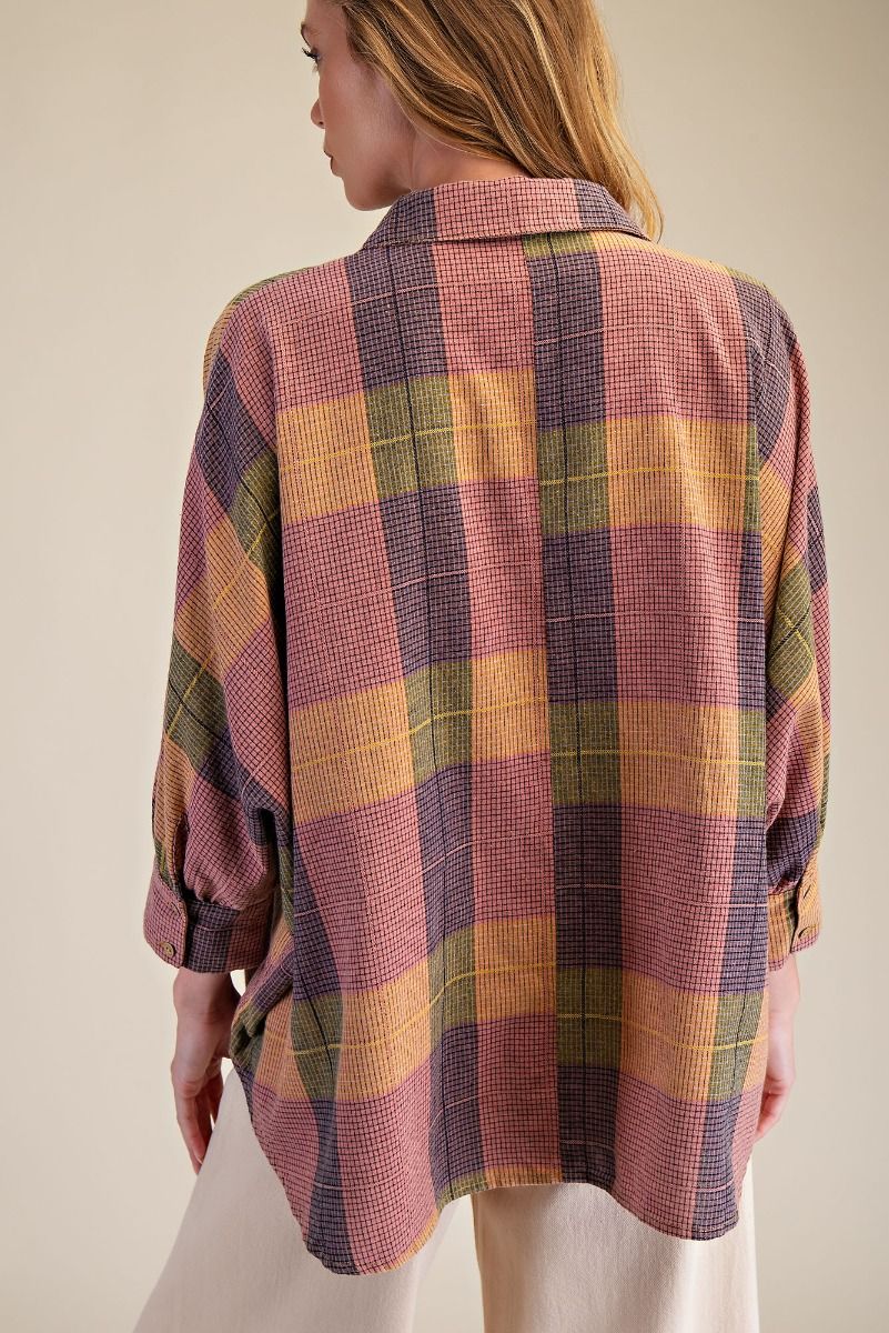 Purple Rose Plaid Shirt | Extended