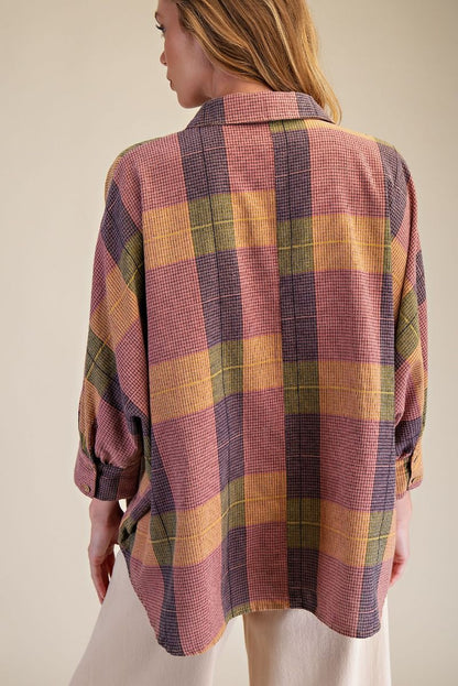 Purple Rose Plaid Shirt | Extended