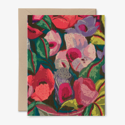 Painterly Flowers Blank Card