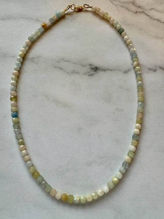 Lillian Natural Gemstone Necklace | Morganite