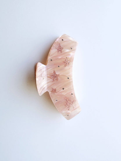 Shimmer Claw | Cream + Silver