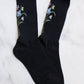 Flower Bouquet Socks | Black