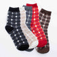 Plaid Heart Socks | Beige