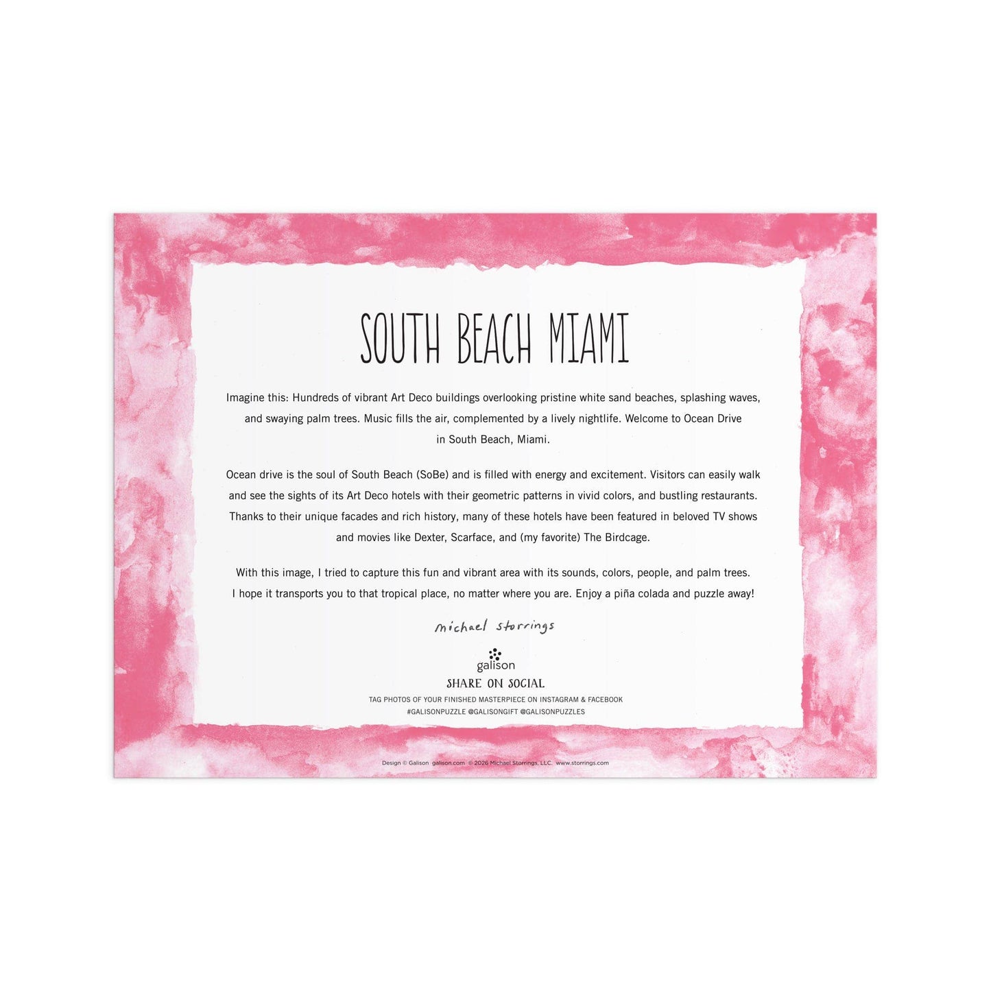 South Beach Miami | 1000 Piece Puzzle