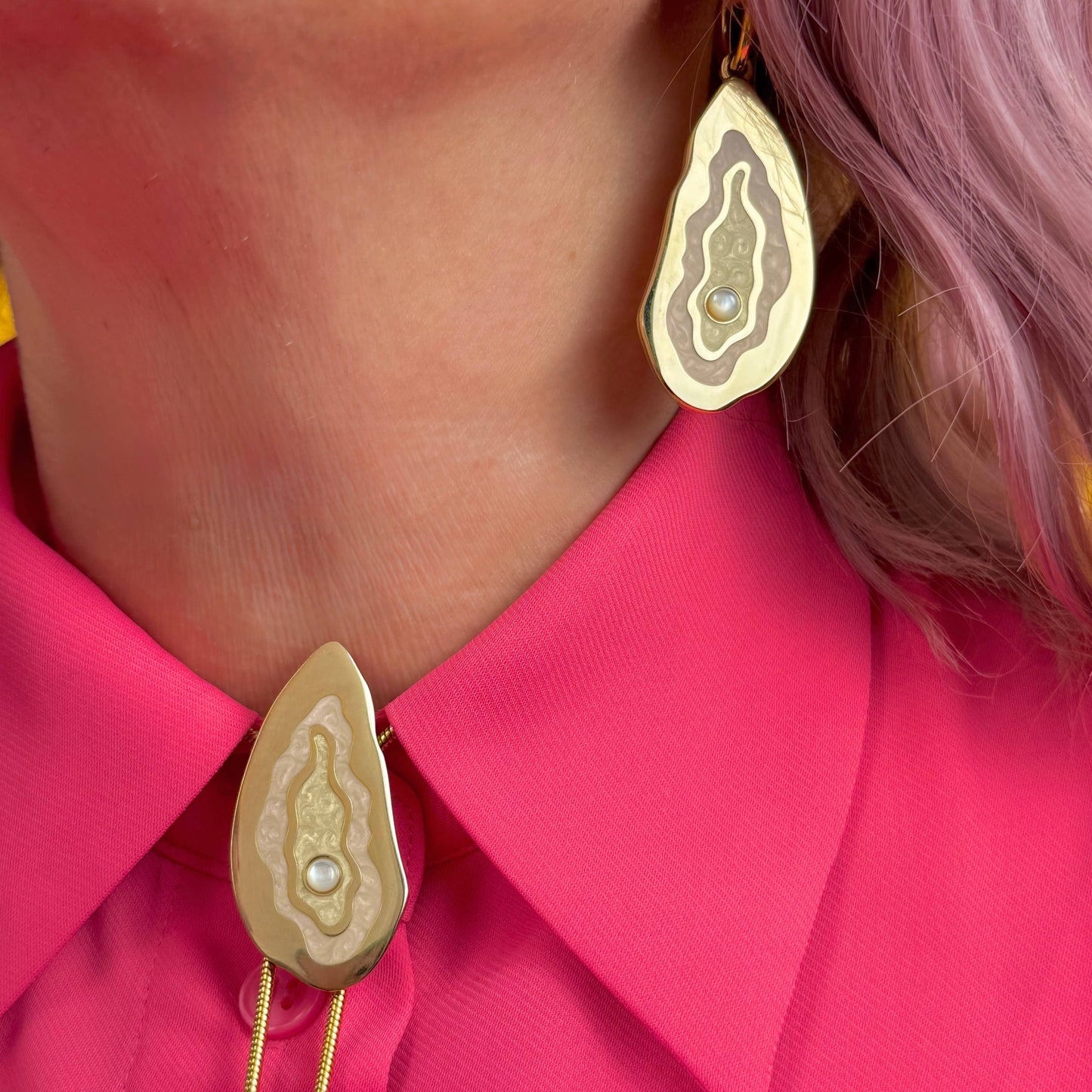 Oyster Hoop Earrings
