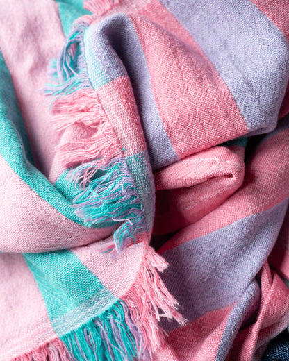 Cabana Stripe Beach Towel | Pink + Lilac