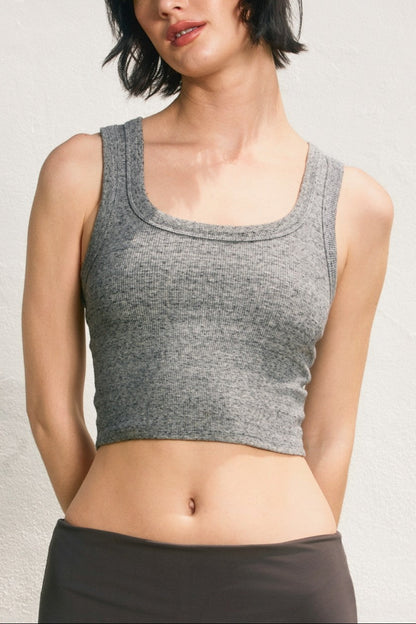 Scoop Neck Baby Tank | Heather Grey