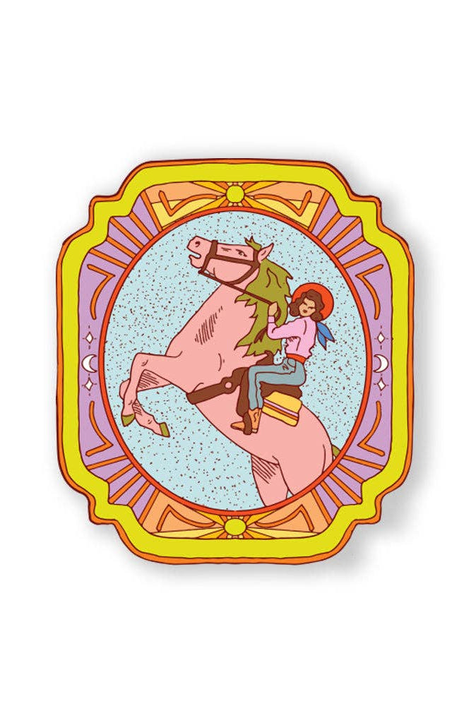 Cosmic Cowgirl Sticker