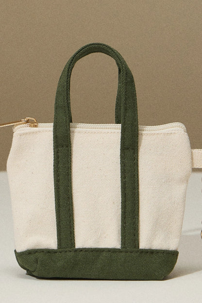 Mini Tote Bag Charm | Olive