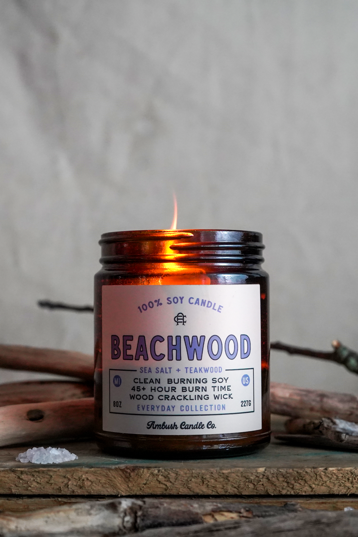 Beachwood | Sea Salt + Teakwood Candle