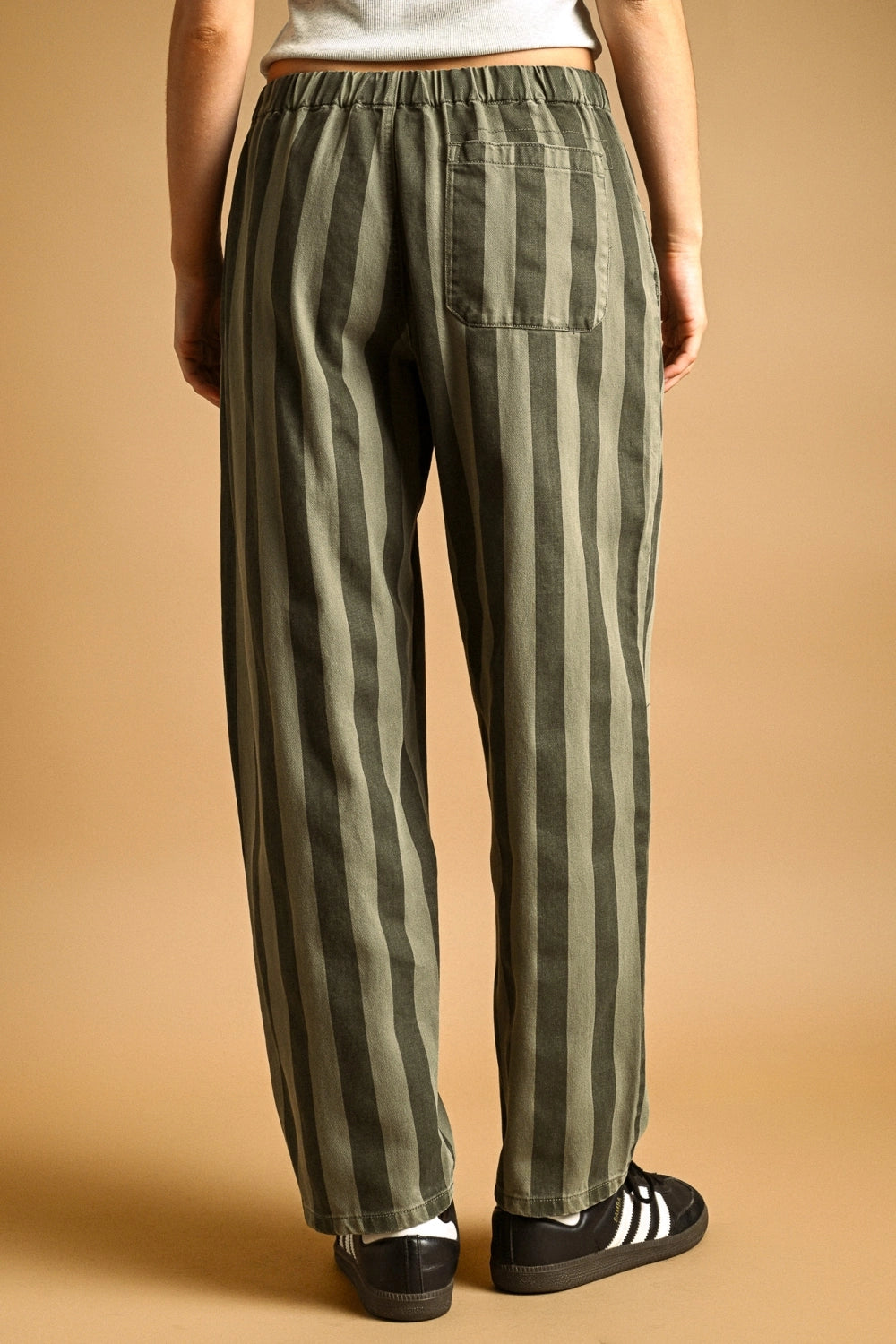 Summer Stripe Pants | Olive
