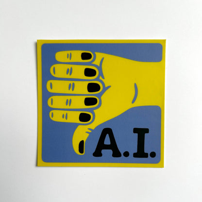 Thumbs Down to AI Sticker