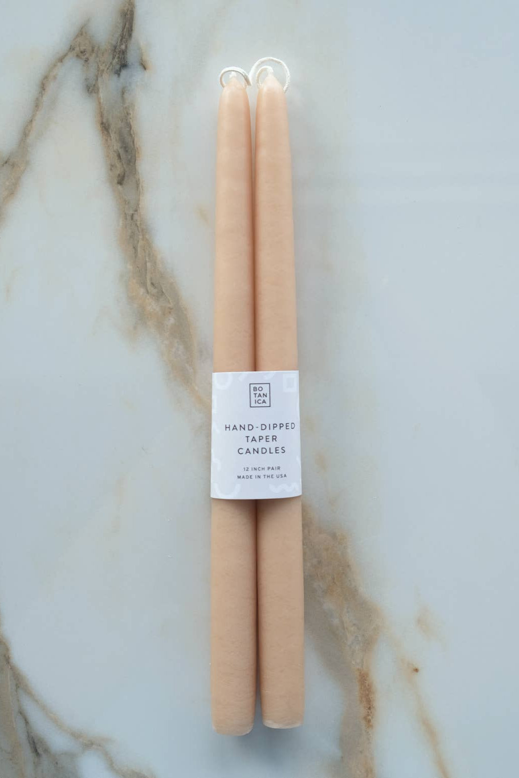 Hand-Dipped Taper Candles | Oatmeal