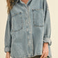 Denim Snap Button Shacket