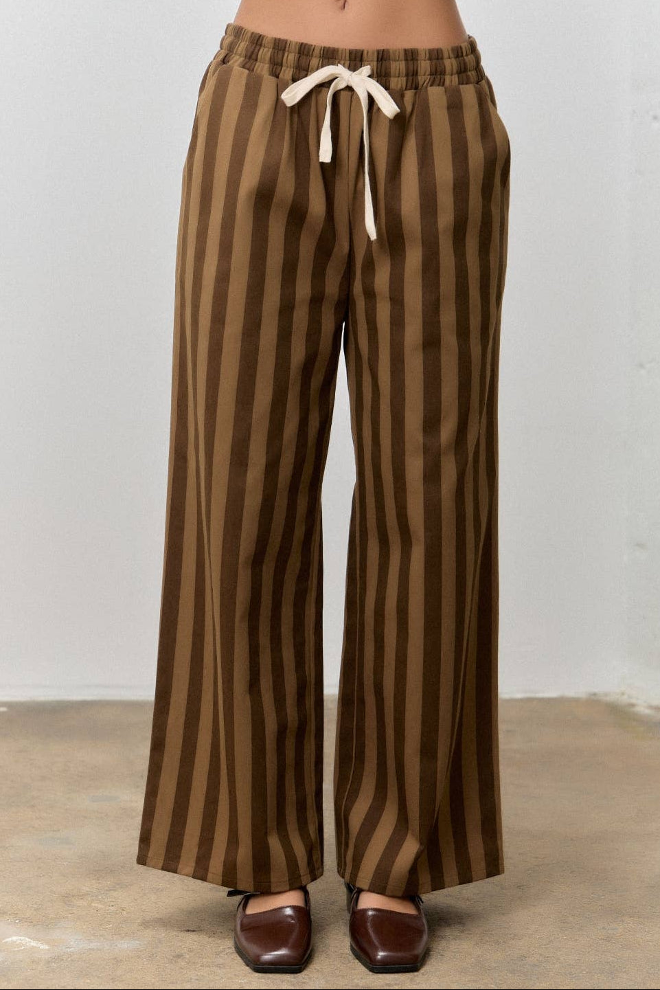 Brown + Mocha Stripe Pants