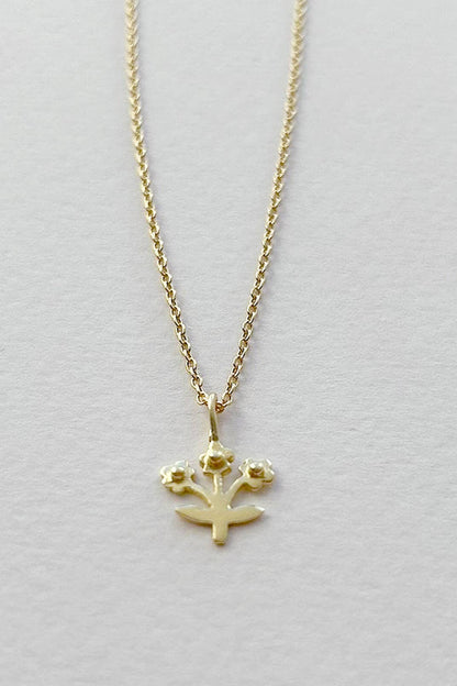 Tiny Gold Posie Necklace