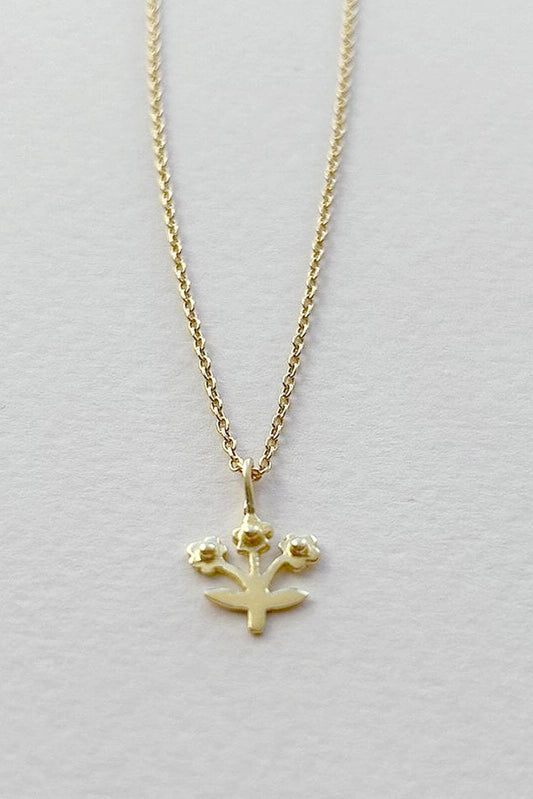 Tiny Gold Posie Necklace