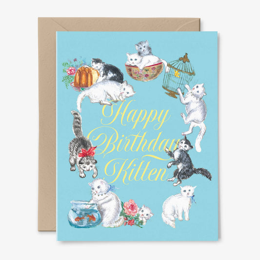 Happy Birthday Kitten Card