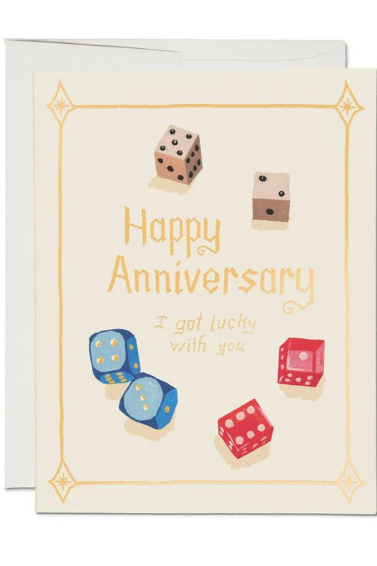 Lucky Dice Anniversary Card