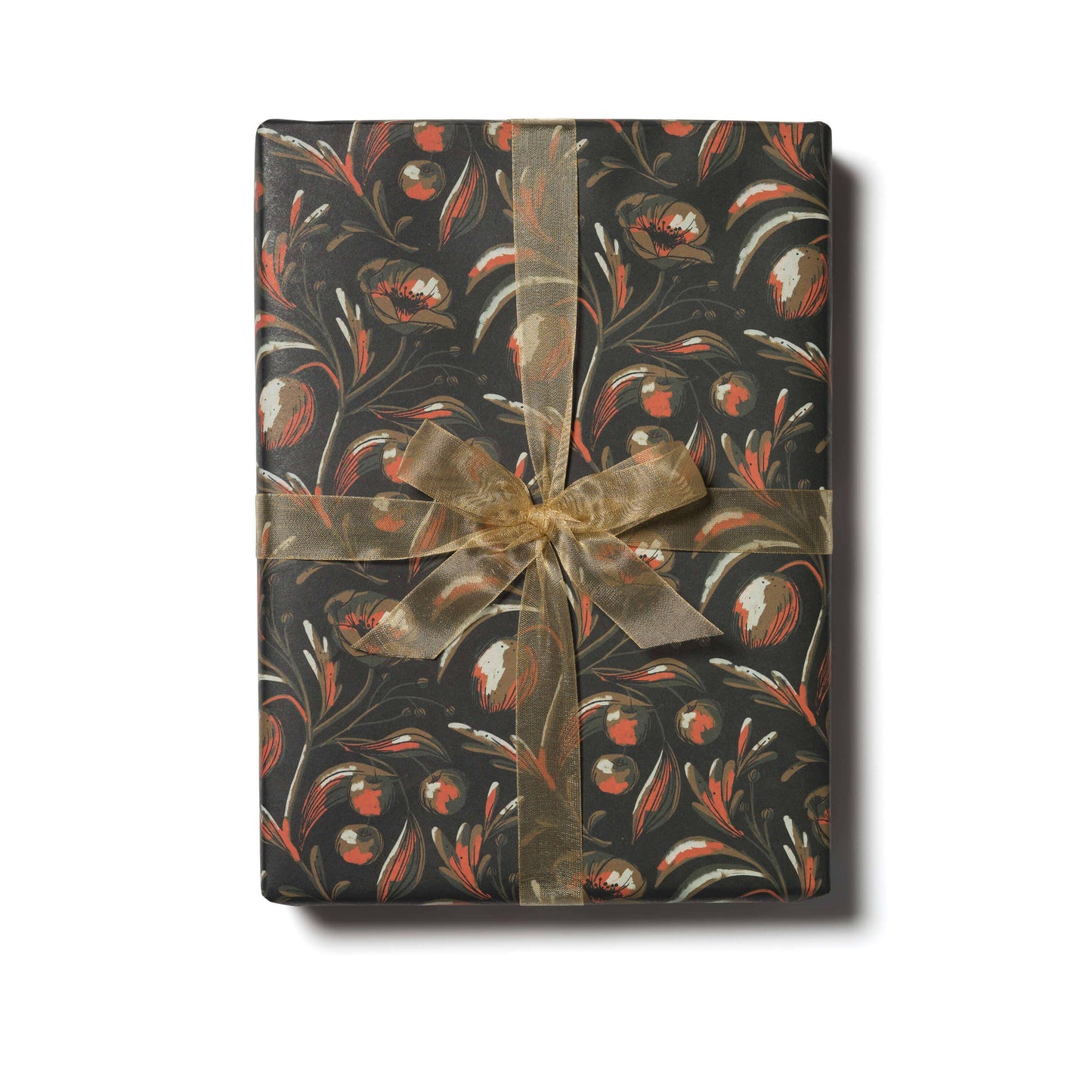 Midnight Flowers Rolled Gift Wrap