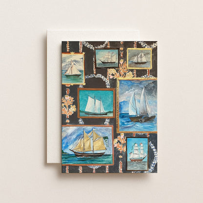 Nautical Art Card | Sailboats