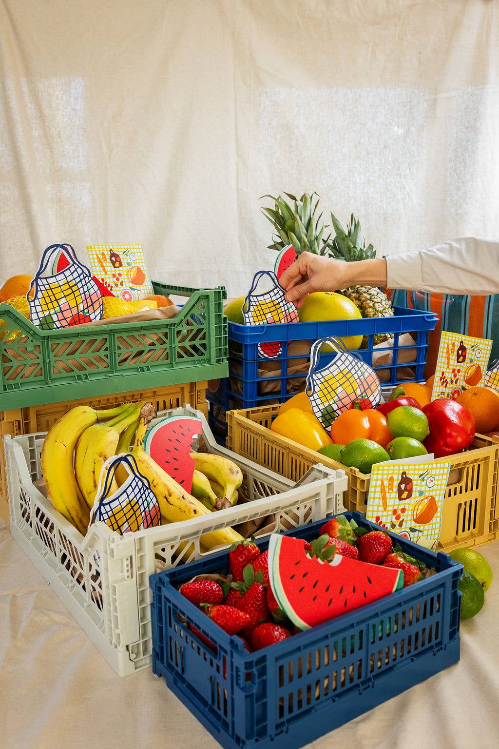 Market Bag Die Cut Card
