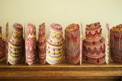 Birthday Cake Concertina Garland