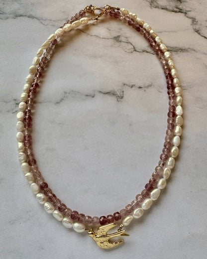 Genevieve Bird + Pearl Necklace