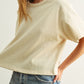 Weekend Boxy Crop Tee | Oatmeal