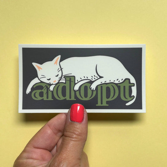 Animal Adoption Cat Sticker