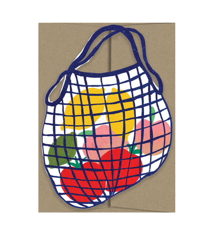 Market Bag Die Cut Card
