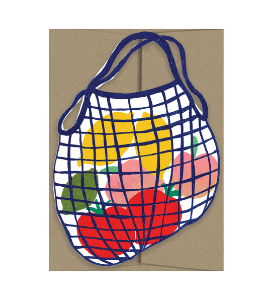 Market Bag Die Cut Card