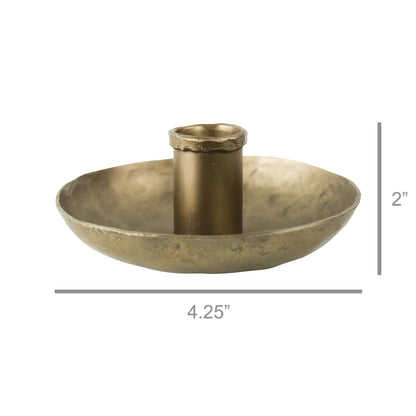 Saucer Taper Holder | Brass