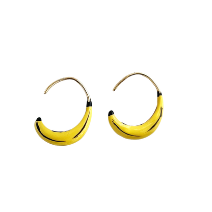 Baby Banana Hoop Earrings