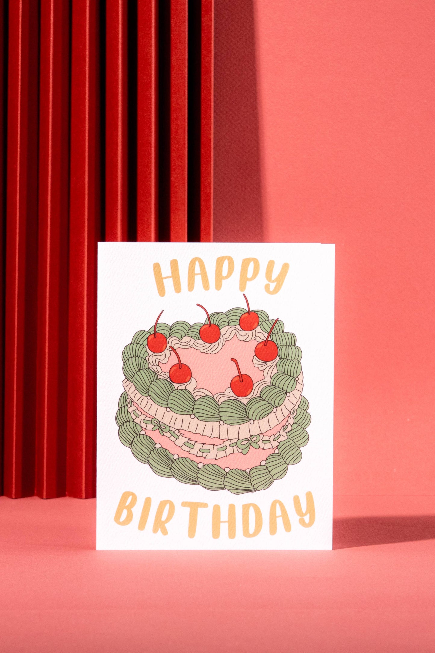 Cherries on Top Birthday Cake Card